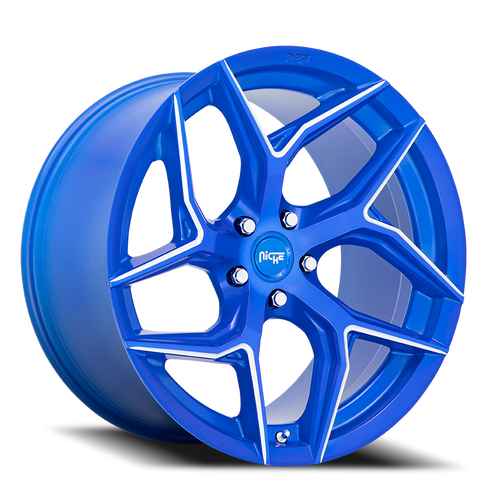 Niche M268 Torsion Wheel 20x9 5x120 Anodized Blue Milled 35mm - FREE T-SHIRT INCLUDED! | M268209021+35