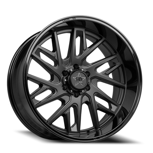 Luxxx Hd Lhd29 Wheel 22x11 6x139.7 Satin Black w/ Gloss Black Lip -33mm | LHD2922116139-33G-A5