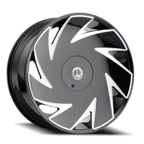 Luxxx Alloys Lux 21 Wheel 22x9.5 6x135 & 6x139.7 Gloss Black Milled 30mm | LUX2122956135139+30E-A1