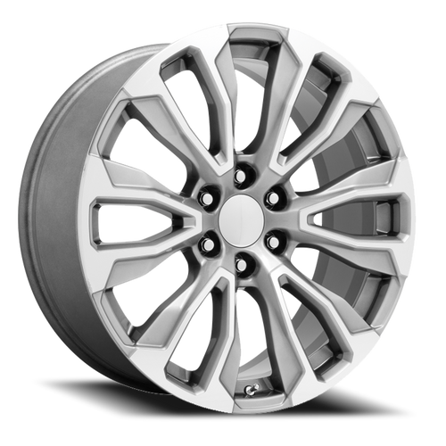 Performance Replicas Pr211 Wheel 24x10 6x139.7 Silver Machined Face 31mm - MINIMUM PURCHASE OF 4 WHEELS | 211SM-2415831