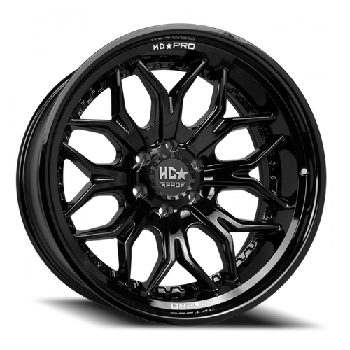 Luxxx Hd Lhd Pro 5 Wheel 24x12 8x165.1 Gloss Black -45mm - MINIMUM PURCHASE OF 4 WHEELS | LHDPRO524128165-45J-A