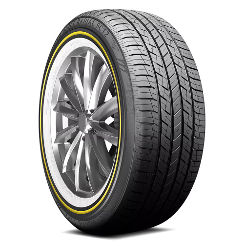 Vogue Custom Built Radial Sct2 Gold Stripe Tire 275/55R20 117H 460 A A White Wall Gold Line | 03213201