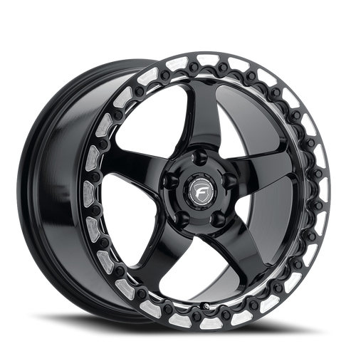 DOORBUSTER PRICING! - Forgestar D5 Beadlock Wheel 17x10 5x115 Gloss Black Machined 30mm | F00170071P30