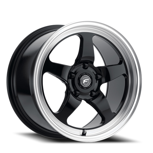DOORBUSTER PRICING! - Forgestar D5 Drag Wheel 17x10 5x114.3 Gloss Black Machined 50mm | F09170067P50