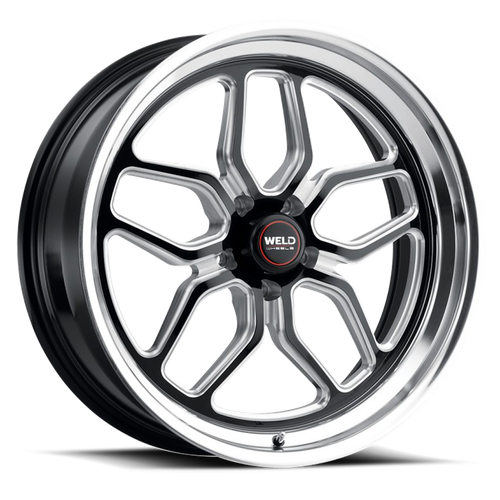 DOORBUSTER PRICING! - Weld Street Performance Laguna Wheel 22x10.5 5x120.65 Gloss Black Milled w/ Diamond Lip 13mm | S10720563625