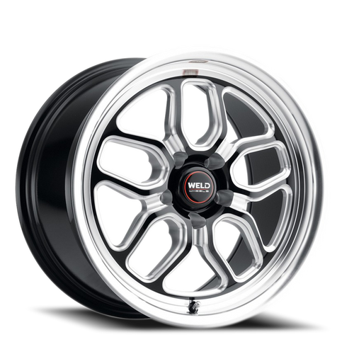 DOORBUSTER PRICING! - Weld Street Performance Laguna Drag Wheel 17x10 5x115 Gloss Black Milled w/ Diamond Lip 0mm | S15270071P00