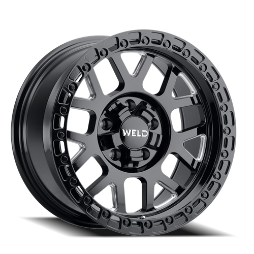 DOORBUSTER PRICING! - Weld Off-Road Cinch Wheel 17x10 6x135 & 6x139.7 Gloss Black Milled -25mm | W10570098450