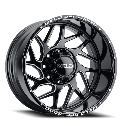 DOORBUSTER PRICING! - Weld Off-Road Fulcrum Wheel 20x9 8x170 Gloss Black Milled 0mm | W11709017500
