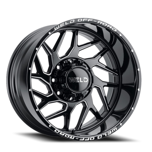 DOORBUSTER PRICING! - Weld Off-Road Fulcrum Wheel 20x9 5x127 & 5x139.7 Gloss Black Milled 20mm | W11709057575