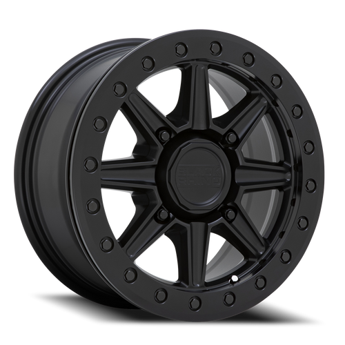 Black Rhino Powersports Webb Atv Utv Wheel 15x7 4x110 Matte Black 36mm | 1570WEB364110M80