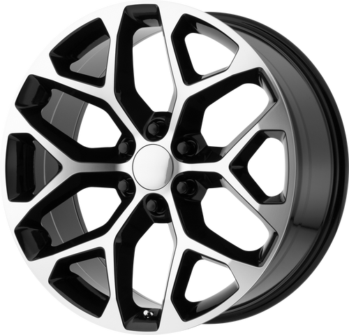 Oe Creations® 176 Wheels Rims 26x10 6x5.5 (6x139.7) Gloss Black Machined 24 | 176MB-2608324