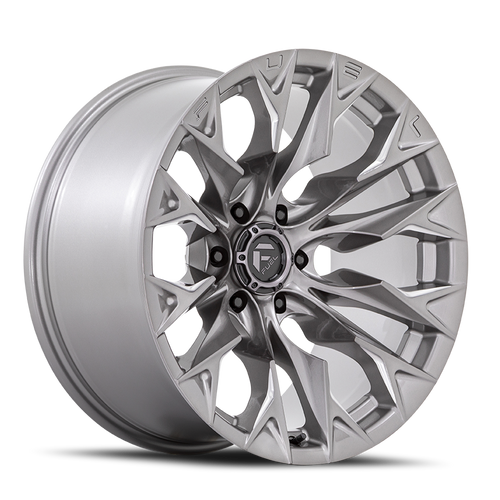 Fuel D806 Flame Wheel 20x10 6x139.7 Platinum -18mm - FREE T-SHIRT INCLUDED! | D80620008447