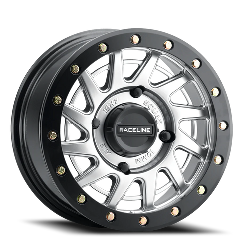 DOORBUSTER PRICING! - Raceline A12Bg Squad Atv Utv Wheel 15x7 4x137 Silver w/ Black Ring 38mm - FREE T-SHIRT INCLUDED! | A12SB-57037+38