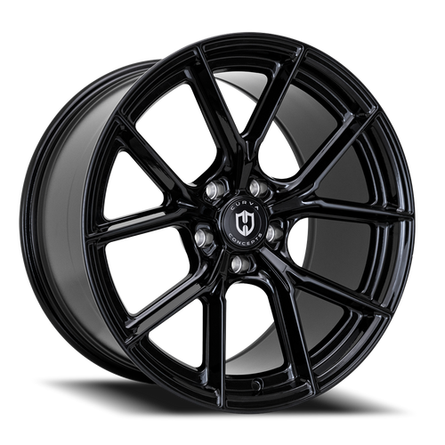Curva Cff70 Wheel 19x8.5 5x114.3 Gloss Black 35mm | CFF70-19851143573B