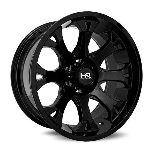 Hardrock Offroad Bloodshot Xposed Wheels Rims 22x12 8x170 Gloss Black -51mm | H505-221270151GB