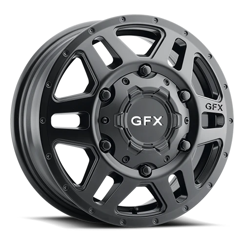 G-Fx Dually Mv2 Wheels Rims 16x6 6x205 Matte Black 84mm
