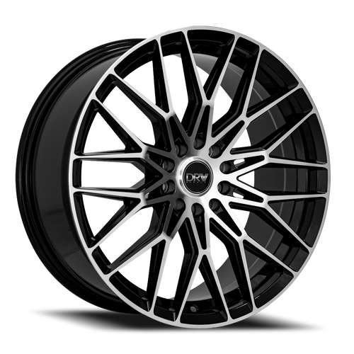 Drw D21 Wheel 17x7.5 4x100 & 4x114.3 Gloss Black Machined Face 38mm | D21-17758H3873BMF