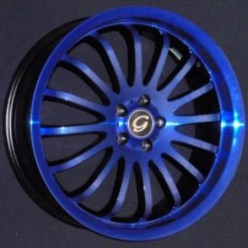 G-Line Alloys® G601 Wheels Rims 18x7 4x108 4x4.5 (4x114.3) Blue Black 40 | 601187810811440FB