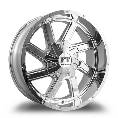 Full Throttle® Ft1 Wheels Rims 20x14 5x127 (5x5) 5x5.5 (5x139.7) Chrome -76  | FT120141012713976CH