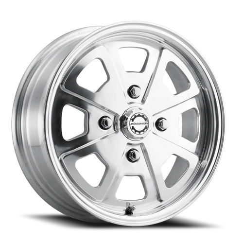 DOORBUSTER PRICING! - Mobelwagen Mw730B Schnell Wheel 15x5.5 4x130 Polished 35mm - FREE T-SHIRT INCLUDED! | MW-730P-55530+35