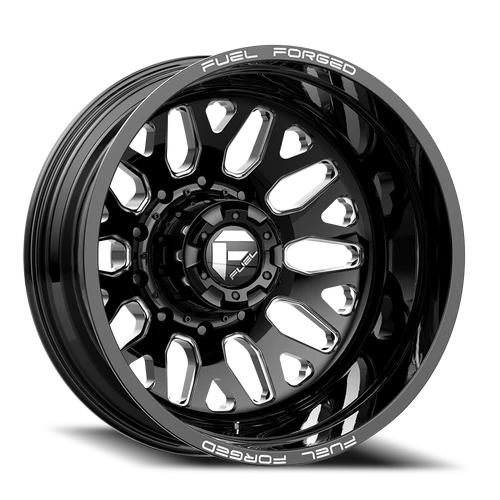 Fuel De19 Ff19D Dually Wheel 22x8.25 8x165.1 Gloss Black Milled -265mm | DE1922828D45