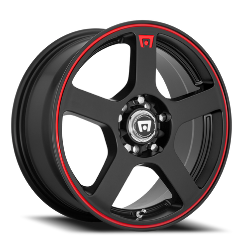 Motegi Mr116 Fs5 Wheel 18x8 5x100 & 5x114.3 Matte Black w/ Red Racing Stripe 35mm | MR11688031735
