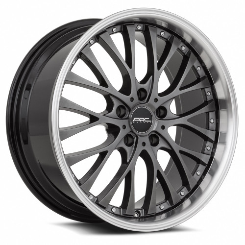 Arc Ar6 Wheels Rims 18x8 5x115 Hyper Black W/ Machined Lip 30mm | AR06188051430HB-515