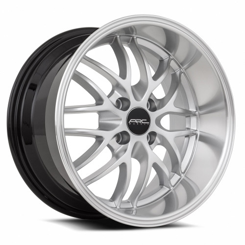 Arc Ar3 Wheels Rims 16x8.5 4x100 Hyper Silver W/ Machined Lip 20mm | AR03168540020HS