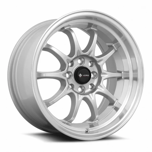 Vors Tr3 Wheels Rims 16x8 4x108 Silver W/ Machined Lip 20mm | TR0316808H20S-408