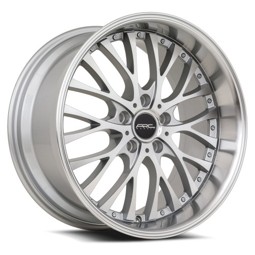 Arc Ar6 Wheels Rims 18x9 5x110 Silver Machined W/ Machined Lip & Chrome Rivets 35mm | AR06189051435SF-510