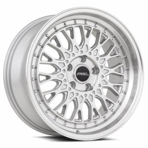 Arc Ar1 Wheels Rims 17x8.5 5x110 Silver Machined W/ Machined Lip & Chrome Rivets 35mm | AR01178551435SF-510