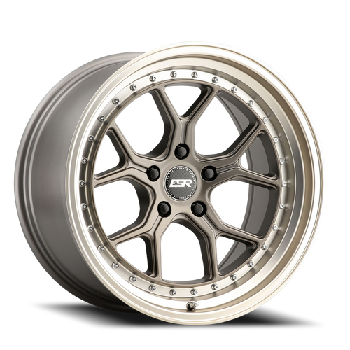 DOORBUSTER PRICING! - Esr Cs2 Wheel 18x9.5 5x114.3 Matte Bronze w/ Machined Lip 35mm | 89551435 CS2MBRNZ-ML