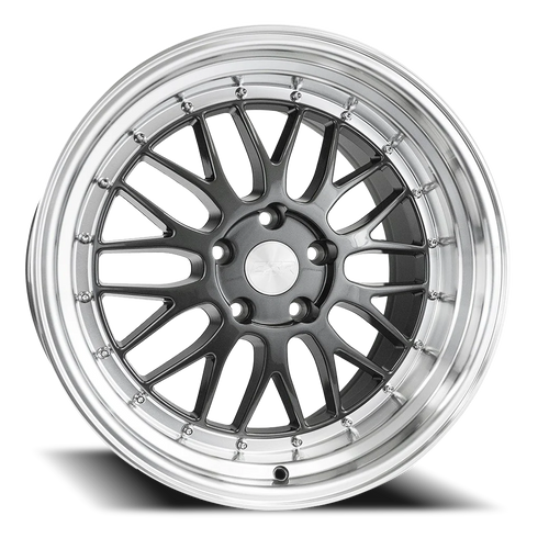 DOORBUSTER PRICING! - Esr Sr05 Wheel 18x10.5 5x114.3 Gloss Graphite w/ Machined Lip 22mm - FREE T-SHIRT INCLUDED! | 80551422 SR05GM-ML