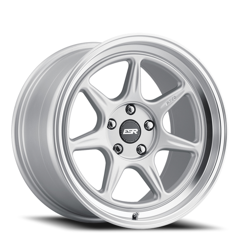 DOORBUSTER PRICING! - Esr Cr7 Wheel 18x9.5 5x120 Hyper Silver w/ Machined Lip 35mm - FREE T-SHIRT INCLUDED! | 89551435 CR7HS-ML 5X120
