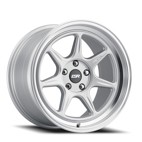DOORBUSTER PRICING! - Esr Cr7 Wheel - 19x10 5x120 Hyper Silver w/ Machined Lip 25mm - FREE T-SHIRT INCLUDED! | 91052025 CR7HS-ML