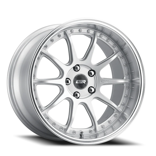DOORBUSTER PRICING! - Esr Cs12 Wheel - 18x9.5 5x114.3 Hyper Silver w/ Machined Lip 22mm - FREE T-SHIRT INCLUDED! | 89551422 CS12HS-ML