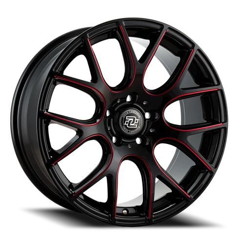 Drag Concepts Dc15 Wheel 18x8 5x114.3 Black w/ Red Milling 35mm | DC15185545-35RML
