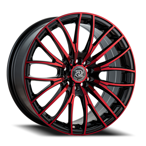 Drag Concepts Dc37 Wheel 17x7.5 5x100 & 5x114.3 Gloss Black w/ Red Face 38mm | DC371770010-38GBRF