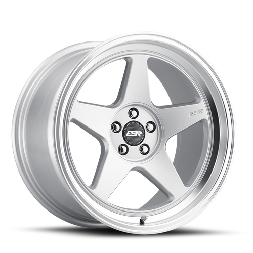 DOORBUSTER PRICING! - Esr Cr5 Wheel 18x10.5 5x105 Hyper Silver w/ Machined Lip 22mm - FREE T-SHIRT INCLUDED! | 80551422 CR5HS-ML 5X105