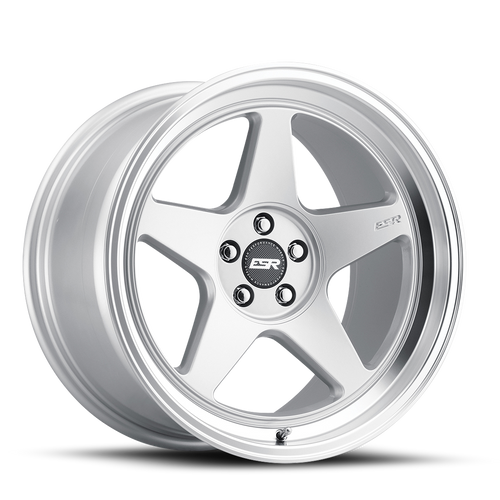 DOORBUSTER PRICING! - Esr Cr5 Wheel 18x9.5 5x114.3 Hyper Silver w/ Machined Lip 15mm - FREE T-SHIRT INCLUDED! | 89551415 CR5HS-ML