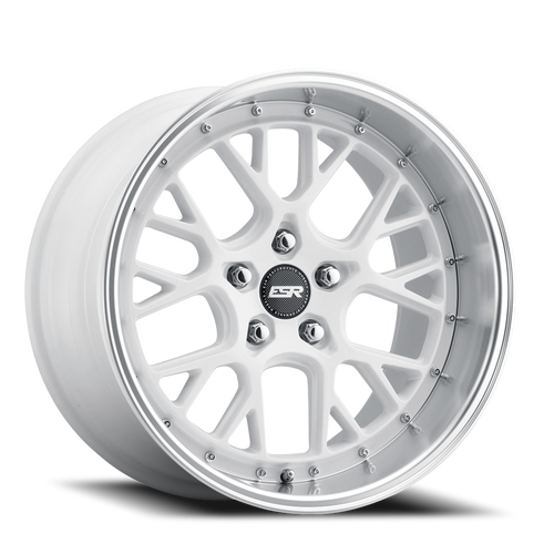 DOORBUSTER PRICING! - Esr Cs11 Wheel 18x9.5 5x108 Gloss White w/ Machined Lip 35mm - FREE T-SHIRT INCLUDED! | 89551435 CS11WHT-ML 5X108