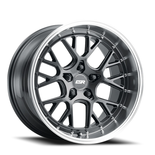 DOORBUSTER PRICING! - Esr Cs11 Wheel 18x10.5 5x120 Gloss Graphite w/ Machined Lip 15mm - FREE T-SHIRT INCLUDED! | 80551415 CS11GR-ML 5X120