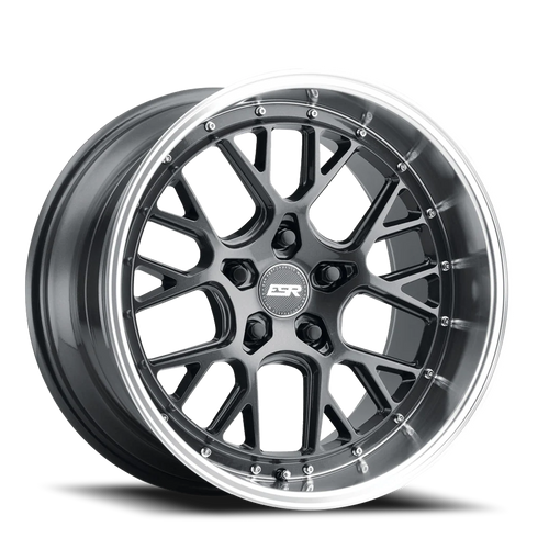 DOORBUSTER PRICING! - Esr Cs11 Wheel 18x9.5 5x114.3 Gloss Graphite w/ Machined Lip 22mm - FREE T-SHIRT INCLUDED! | 89551422 CS11GR-ML