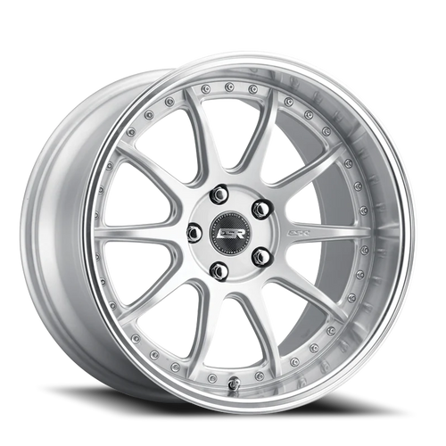DOORBUSTER PRICING! - Esr Cs12 Wheel 18x9.5 5x108 Hyper Silver w/ Machined Lip 35mm - FREE T-SHIRT INCLUDED! | 89551435 CS12HS-ML 5X108