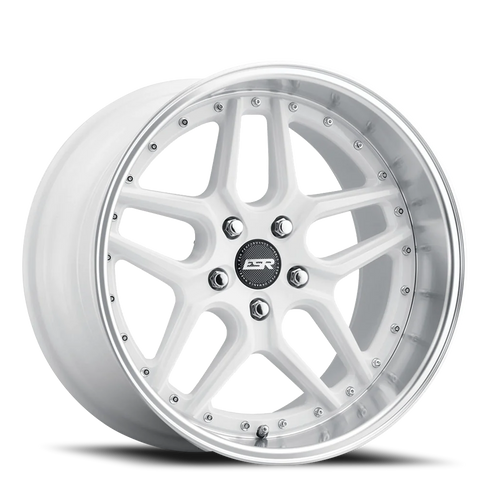 DOORBUSTER PRICING! - Esr Cs15 Wheel 18x10.5 5x114.3 Gloss White w/ Machined Lip 22mm - FREE T-SHIRT INCLUDED! | 80551422 CS15WHT-ML