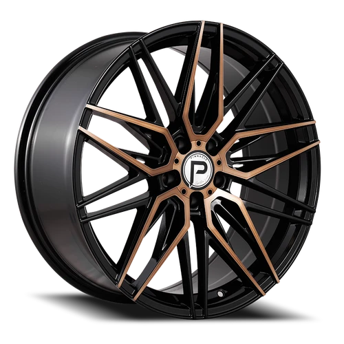 Pinnacle Majestic P210 Wheel 20x8.5 5x120 Black w/ Bronze Face 35mm | P21020855120-35BBMF