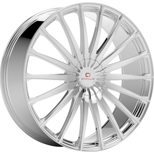 Cavallo Clv-34 Custom Drilled Wheel Blanks Rims 24x9 Nano Chrome 18 | CLV-342490BLANK+18NCR