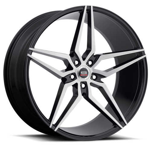 Spec-1® Spm-81 Custom Drilled Wheel Blanks Rims 22x10.5 Gloss Black Brushed 42 | SPM81221054042GBB