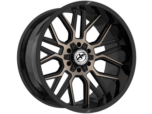 Xf Off-RoadÂ® Xf-235 Custom Drilled Wheel Blanks Rims 20x10 Gloss Black Bronze Milled -12 | XF-23520108XBLANK-12GBMLBR