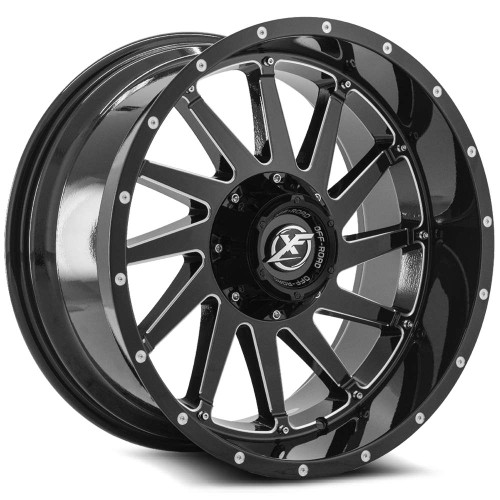 Xf Off-Road® Xf-216 Wheels Rims 20x9 6x135 6x5.5 (6x139.7) Gloss Black Milled 0 | XF-216209061351397+0GBML